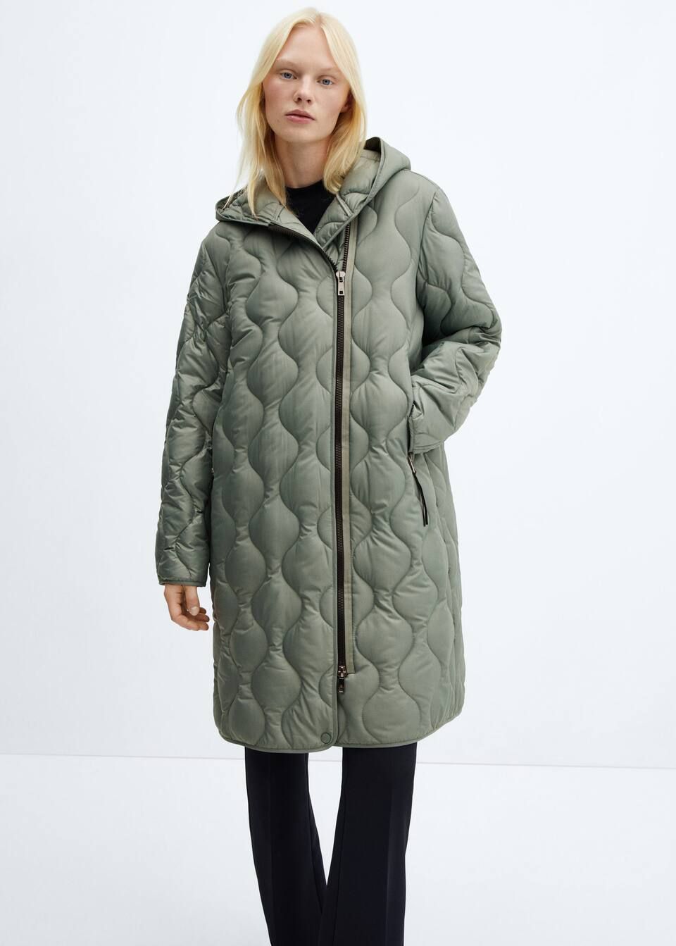 Hood quilted coat -  Women | Mango USA | MANGO (US)