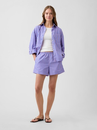 Relaxed Pull-On Poplin Shorts | Gap Factory