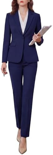 Women's Two Piece Pants Suits - Wrinkle-Free High End Business Formal Casual Blazer Set - Profess... | Amazon (US)