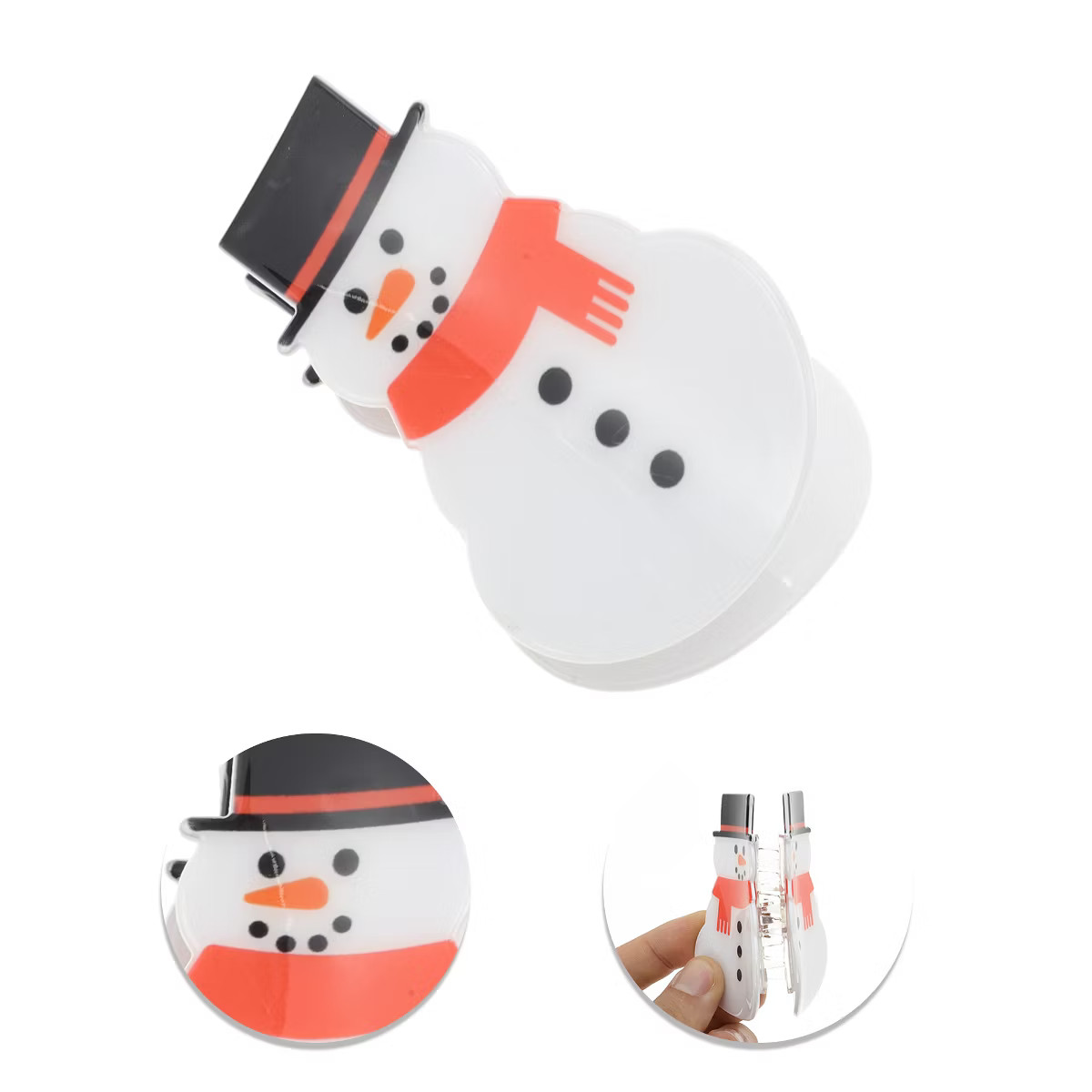 Unique Bargains Christmas Hair Clips Snowman for Christmas 3.15"x2.17"x1.97" Red White Black 1 Pc | Target