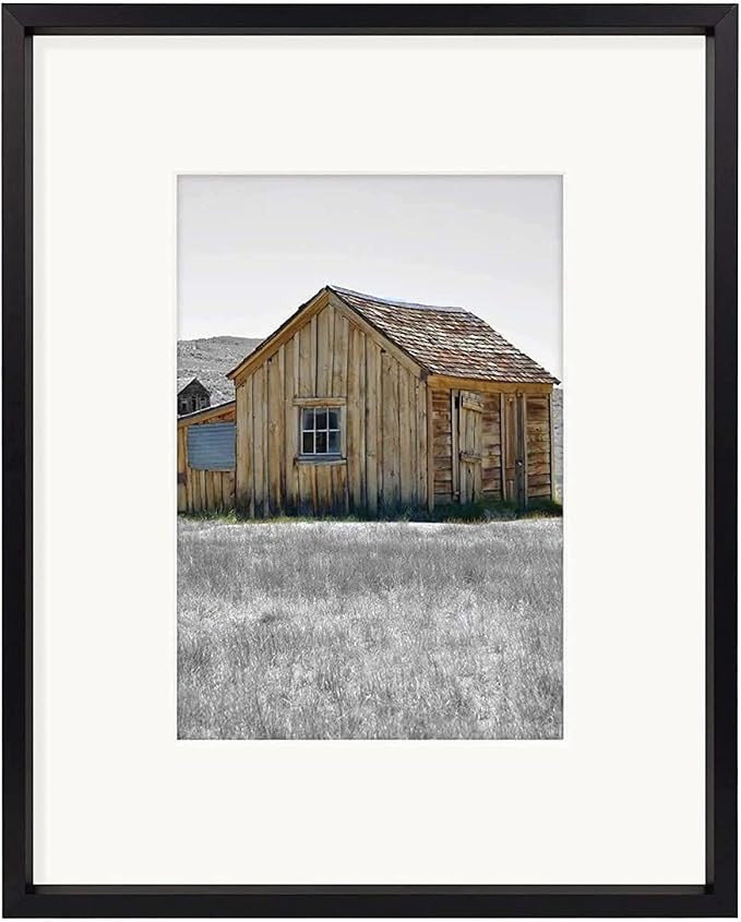 Golden State Art, 8x10 Aluminum Photo Frame for 5x7 Pictures with Ivory Mat Easel Stand for Table... | Amazon (US)