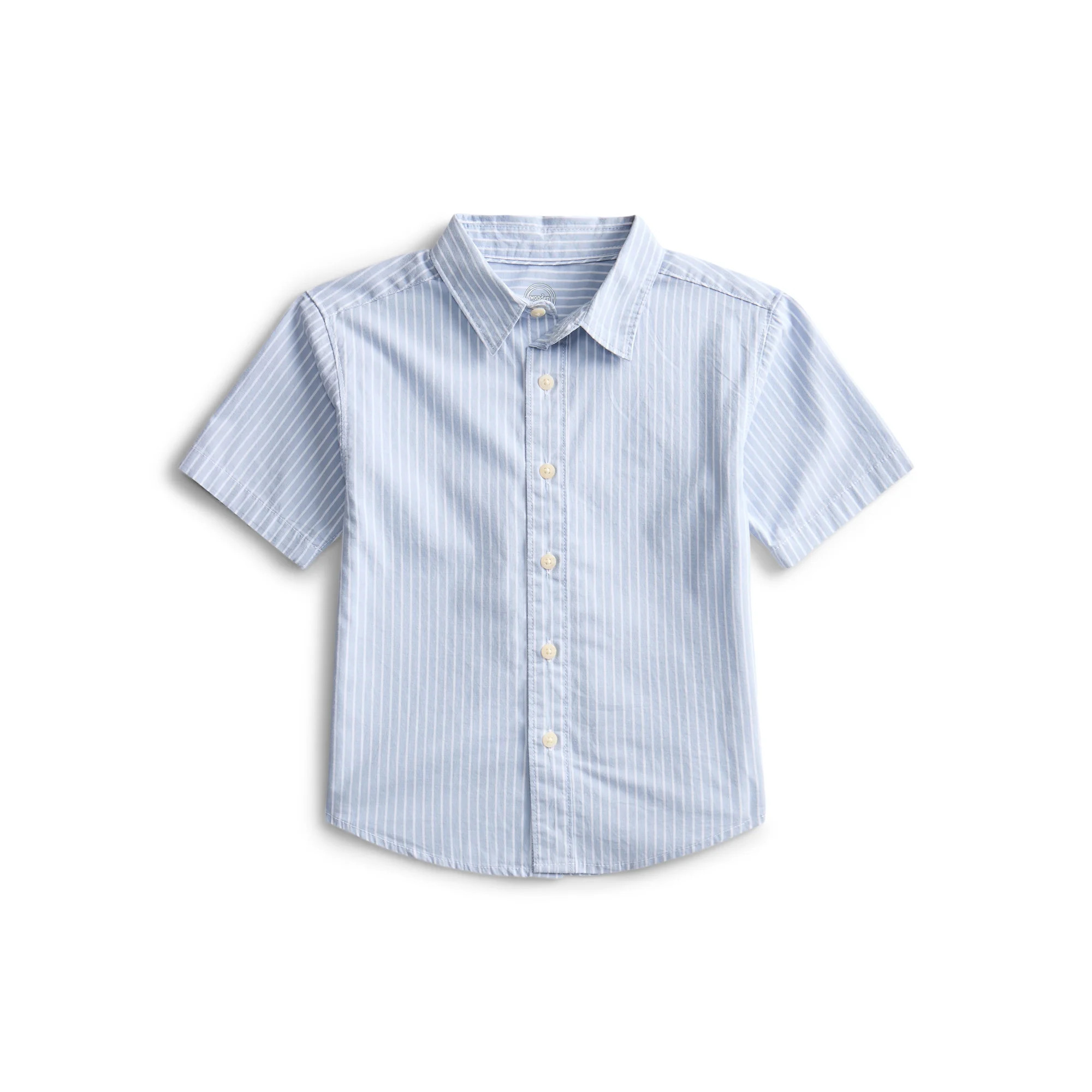 Wonder Nation Boys Cotton Woven Button-Down Shirt with Short Sleeves, Sizes 4-18 | Walmart (US)