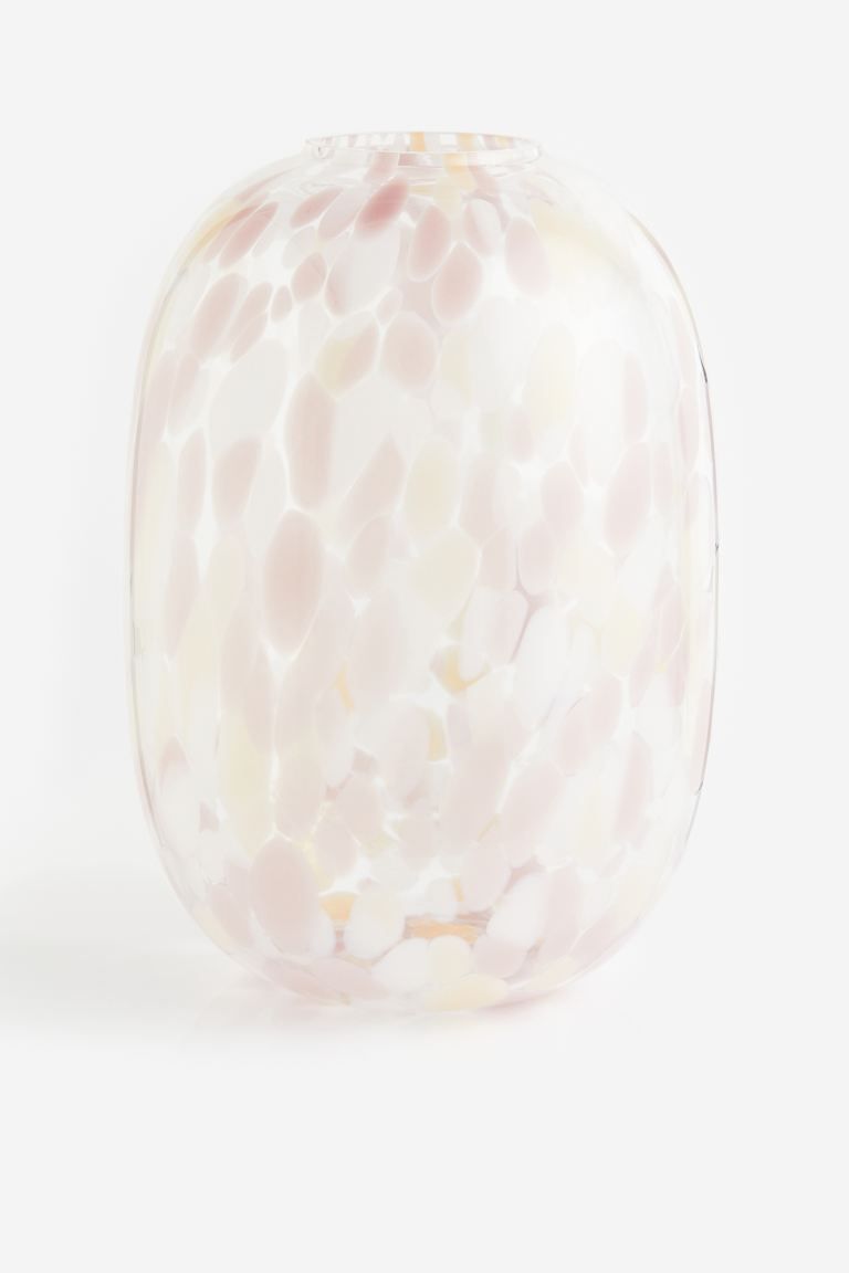 Large Patterned Glass Vase | H&M (US + CA)