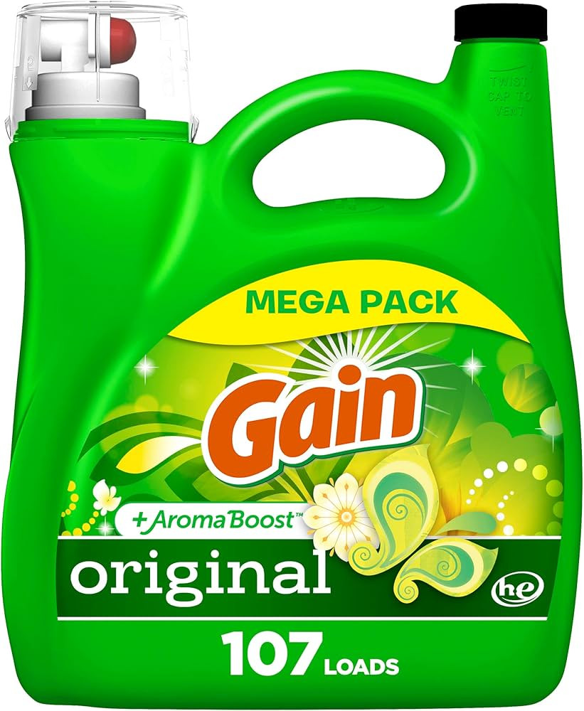 Gain + Aroma Boost Laundry Detergent Liquid, Original Scent, 107 Loads, 154 fl oz, HE Compatible ... | Amazon (US)