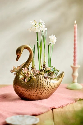 Metal Swan Planter | Anthropologie (US)