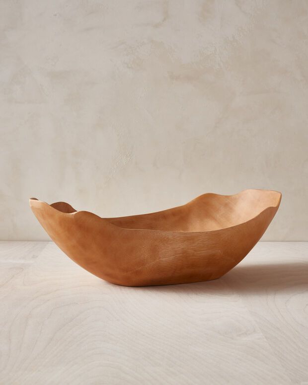 Be Home Mango Wood Petal Bowl, Large | Haven Well Within