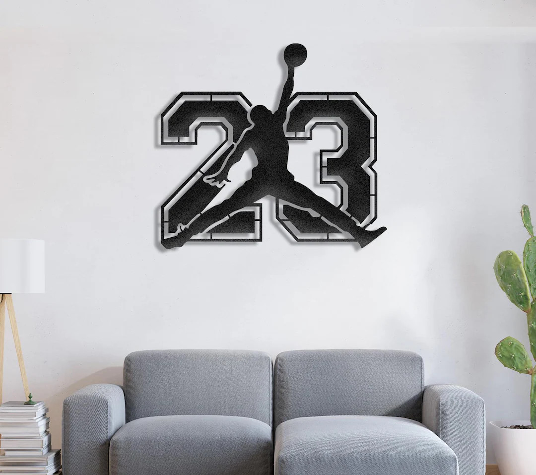 Jumpman #23 Steel Wall Art: Basketball Fan Gift | Etsy (US)