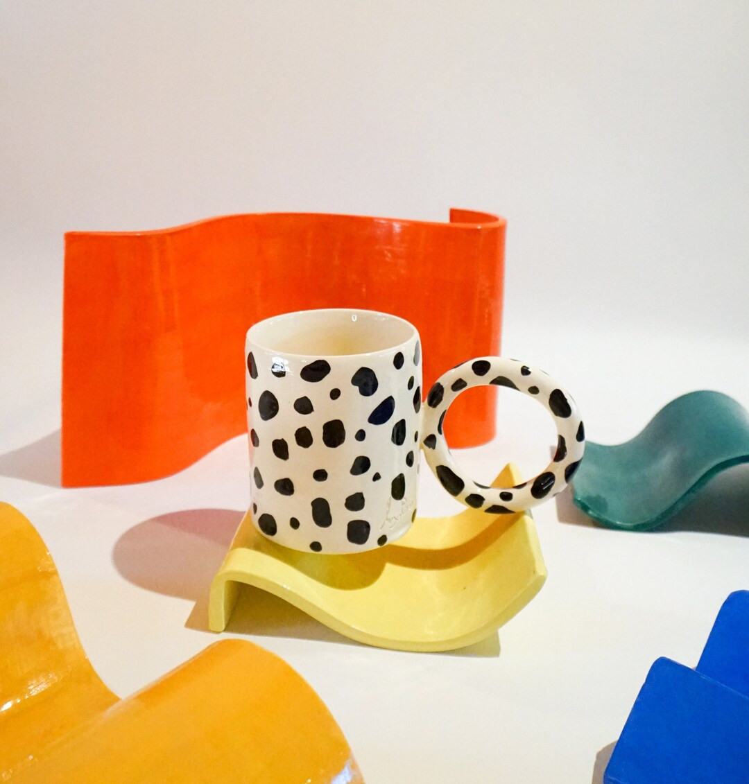 LUX EROS Dalmatian Mug | Handmade Pottery | Coffee Mug | Modern Tea Mug | Ceramics | Tea Mug | La... | Etsy (US)