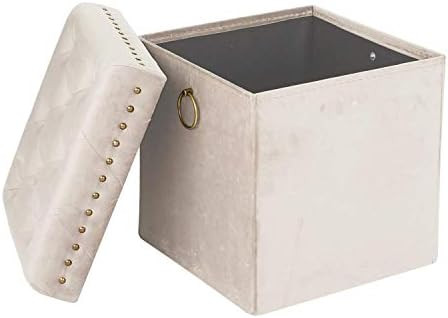 Inspire Me! Home Décor Anastasia Ottoman with Lux Metal Studs and Functional Handle Detailing, C... | Amazon (US)