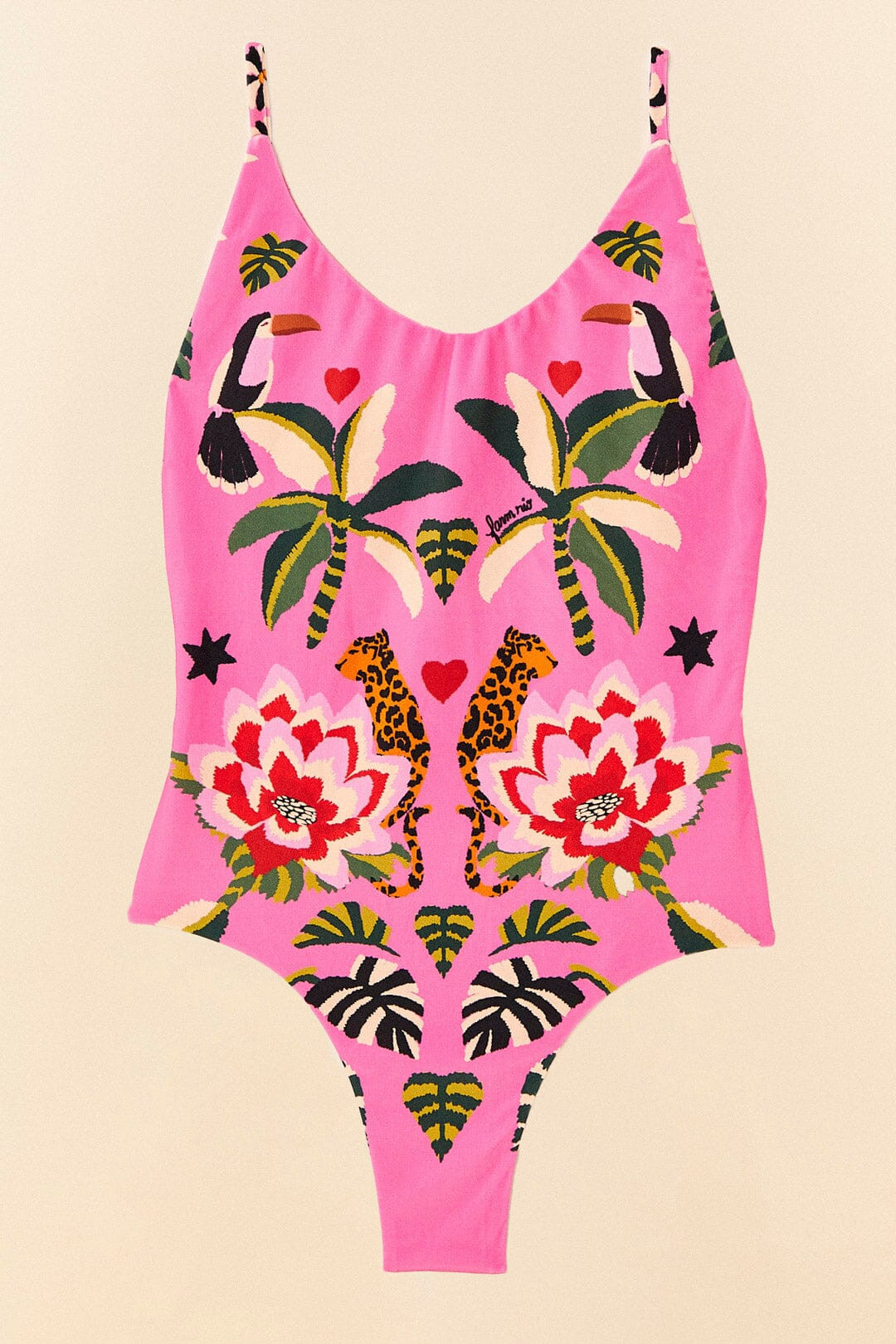 Pink Leopard Forest One Piece Swimsuit | FarmRio (US)