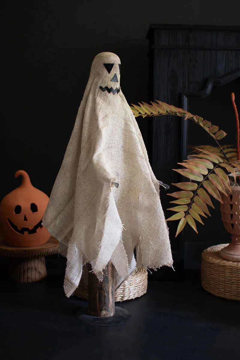 Eco Friendly Jute and Wood Ghost Sculpture \u2013 36" Tall Decor | Wayfair North America