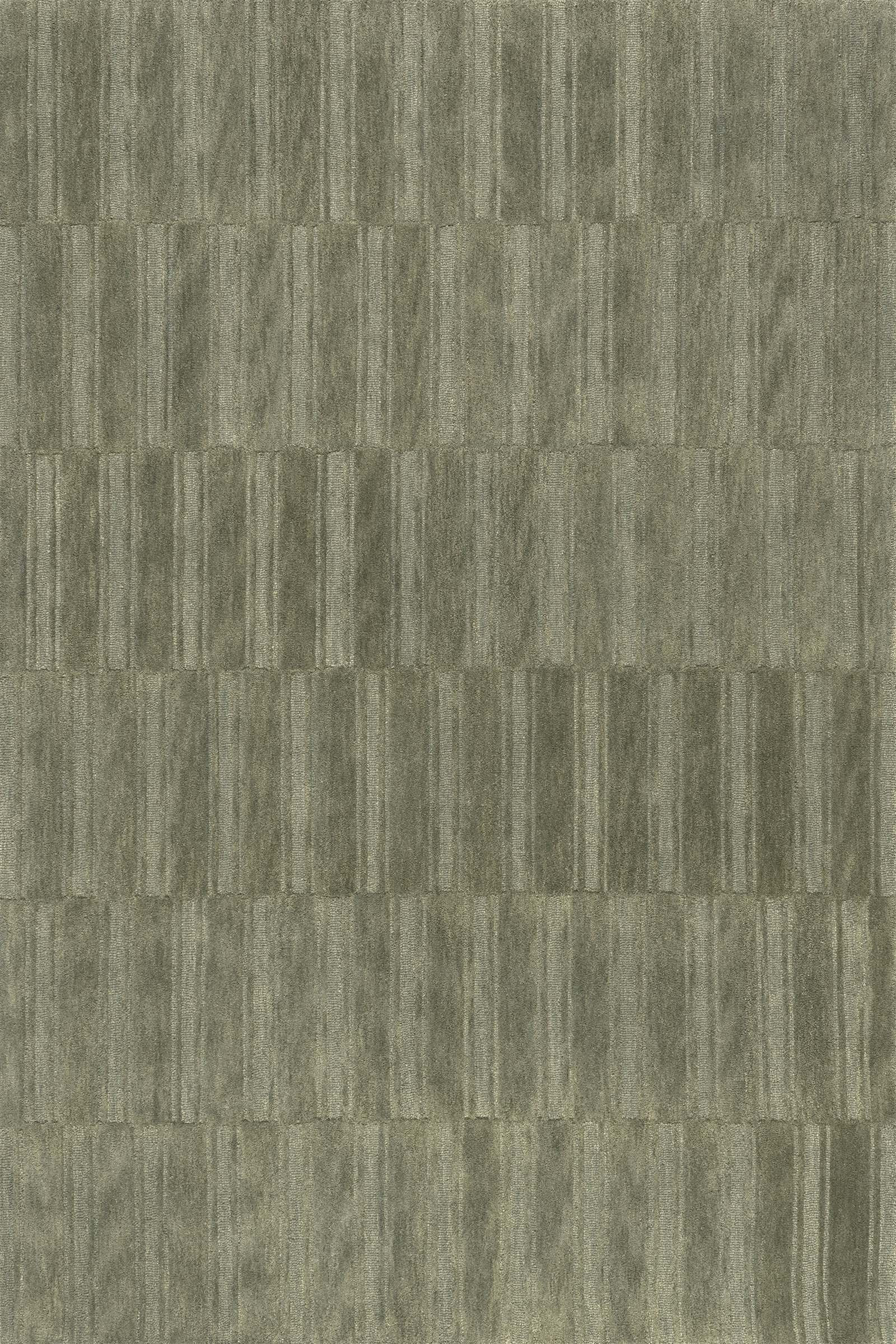 Starke Broken Stripe Wool Rug | Olive | Rugs USA