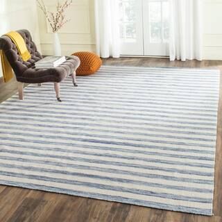SAFAVIEH Dhurries Blue/Ivory 8 ft. x 10 ft. Area Rug DHU575B-8 | The Home Depot
