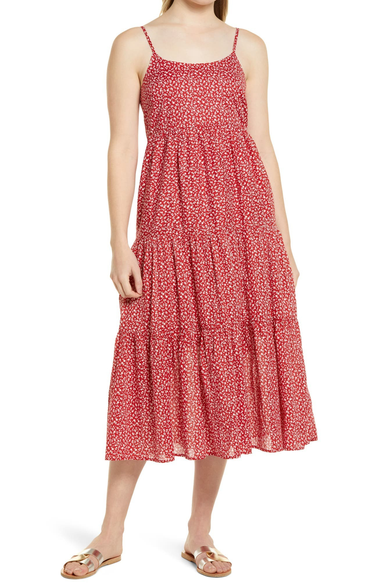 Lana Floral Print Tiered Midi Sundress | Nordstrom