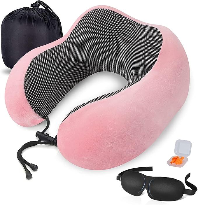 Travel Pillow Best Neck Airplane Support Pillow Memory Foam Pillow Comfortable Breathable Car U S... | Amazon (US)