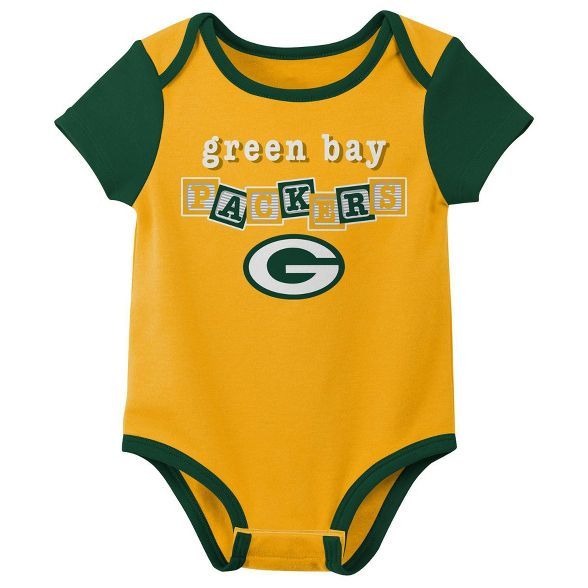 NFL Green Bay Packers Baby Boys' Newest Fan 3pk Bodysuit Set | Target