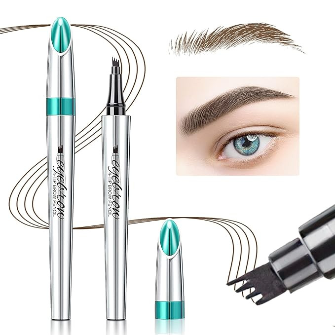 Eyebrow Pencil Eyebrow Microblading Pen - Eyebrow Pen Long-Lasting Waterproof Micro 4 Point Brow ... | Amazon (US)