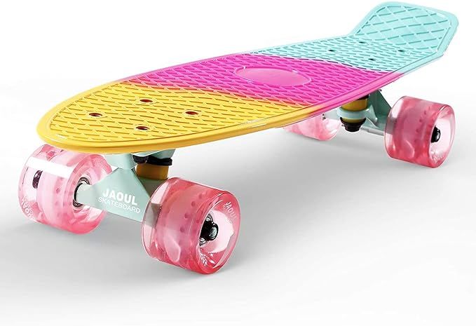 Cruiser Skateboard for Kids Ages 6-12 Completed Skateboards for Girls Boys Beginners, Gift Idea M... | Amazon (US)