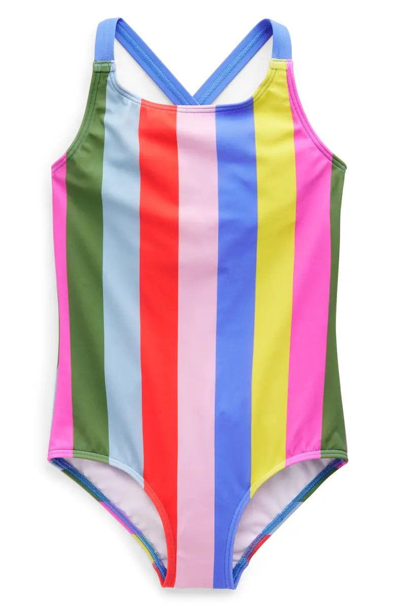 Mini Boden Kids' Stripe One-Piece Swimsuit | Nordstrom | Nordstrom