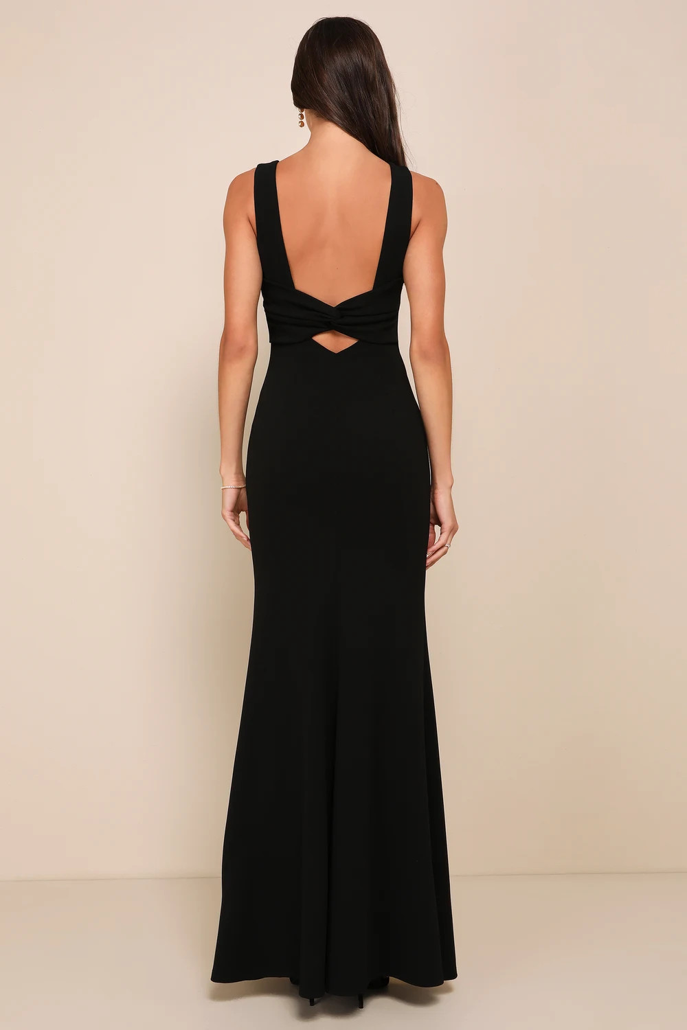 Love In Your Eyes Black Knotted Mermaid Maxi Dress | Lulus