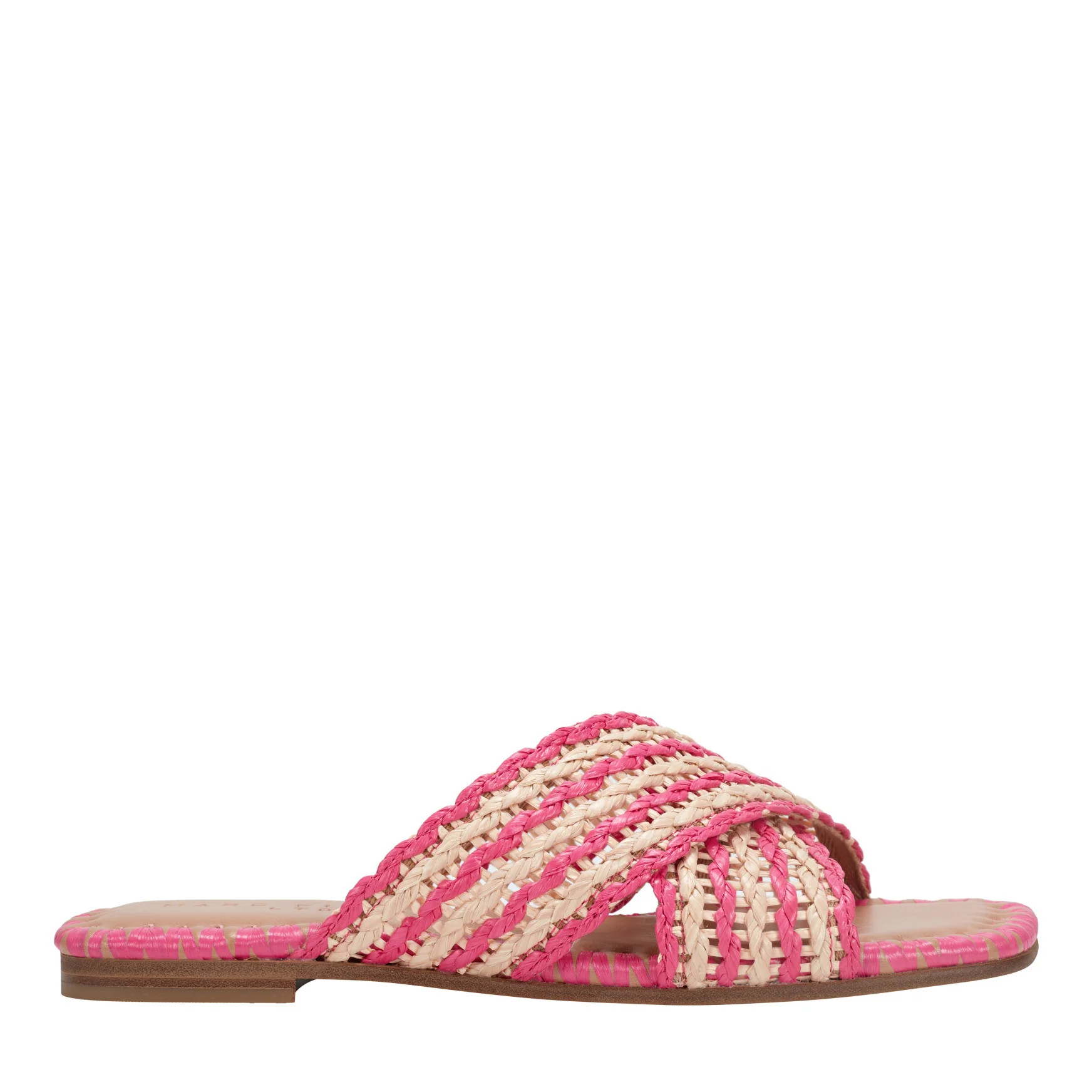 Women's Nylie Flat Sandal - Natural/Pink | Marc Fisher Footwear | Marc Fisher