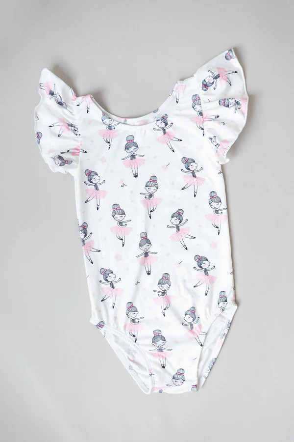 Ballerina S/S Flutter Sleeve Leotard | Mila and Rose