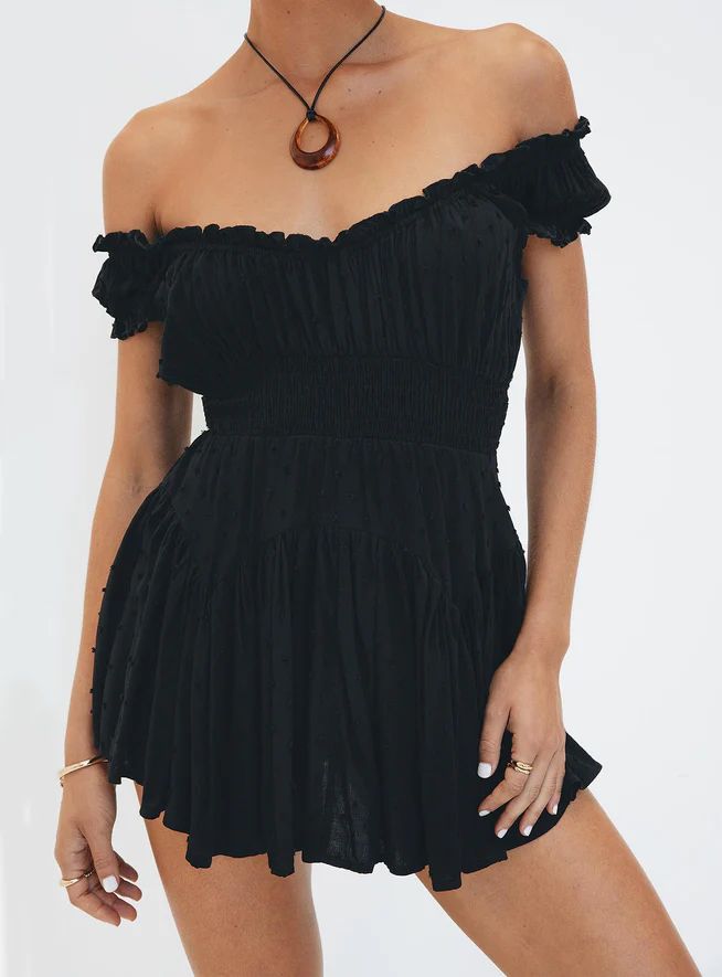 Anastasiya Mini Dress Black | Princess Polly US