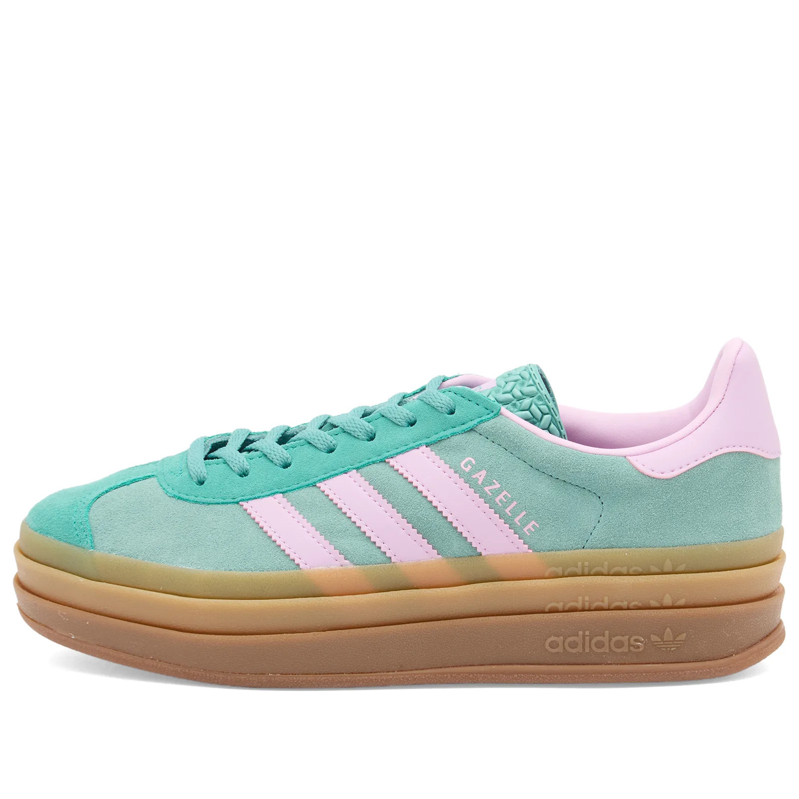 Adidas Women's Gazelle Bold Sneaker in Powder Teal/Bliss Lilac/Pure Teal, Size UK 5.5 | END. Clothing