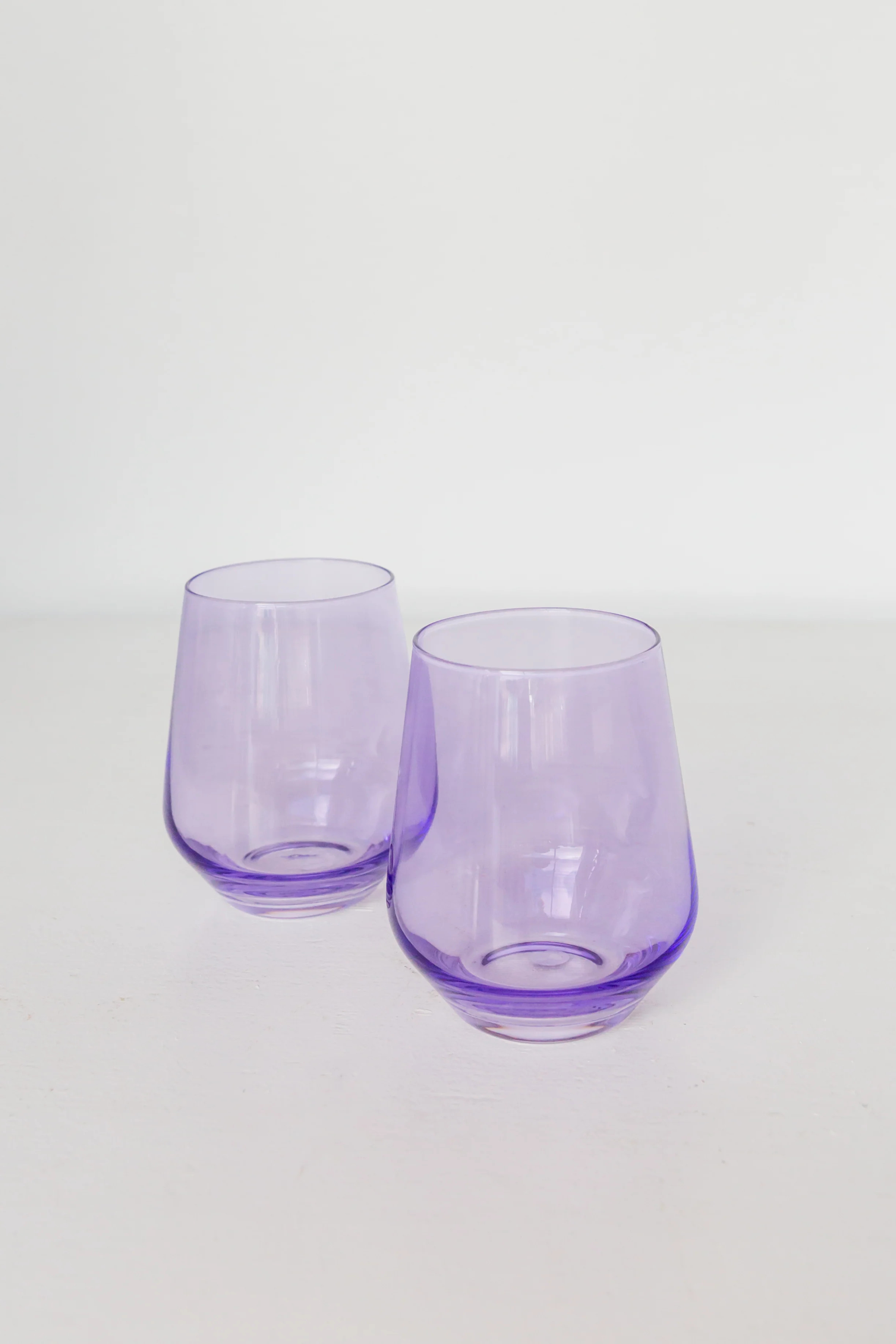 Estelle Colored Wine Stemless - Set of 2 {Lavender} | Estelle Colored Glass