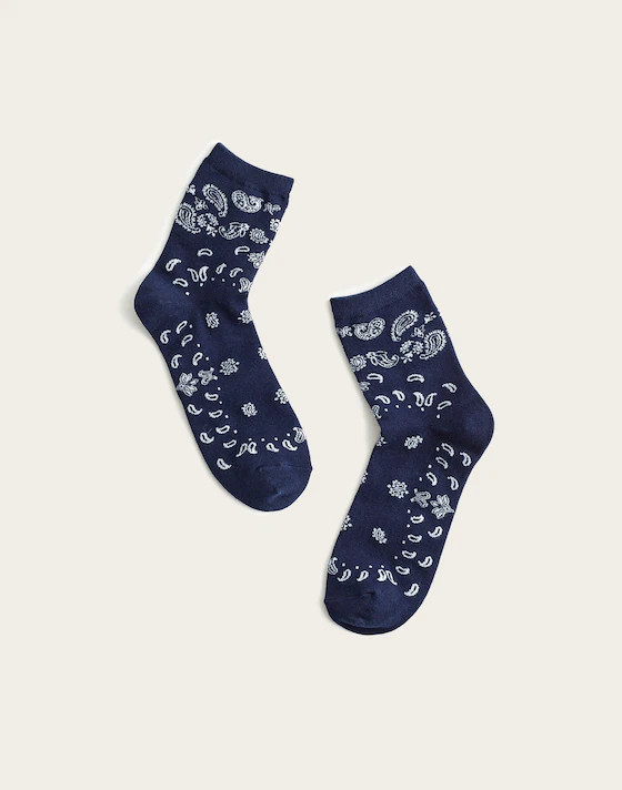Bandana-Print Ankle Socks | Madewell
