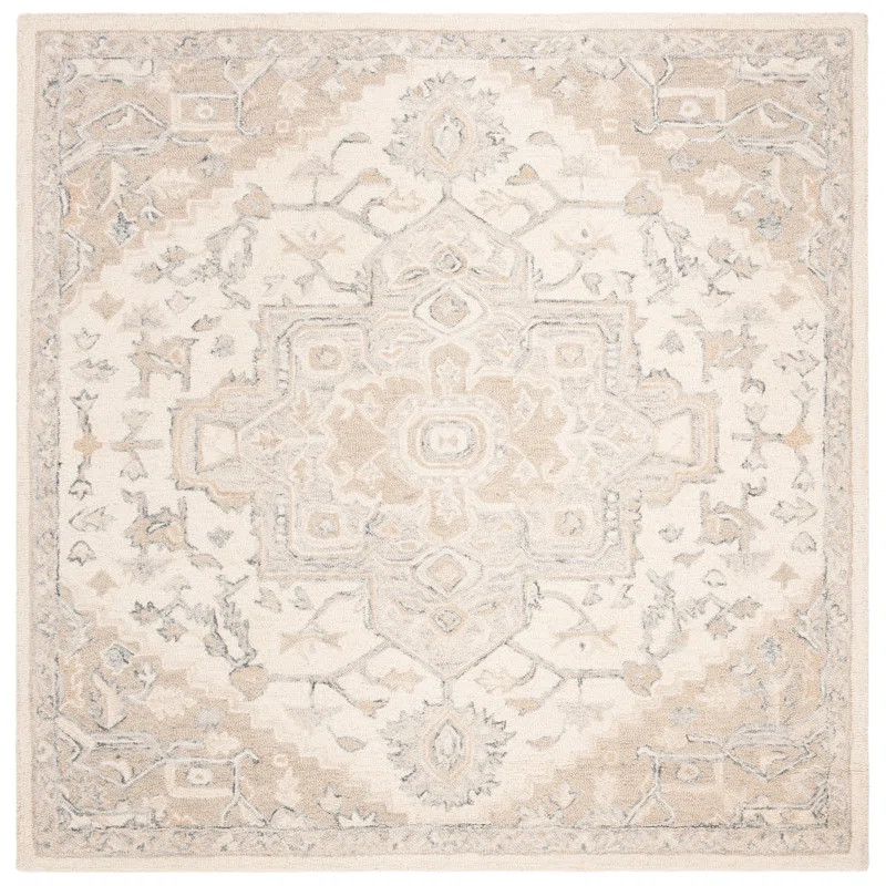 Cyrilmagnin Oriental Handmade Flatweave Wool Area Rug in Blue/Ivory | Wayfair North America