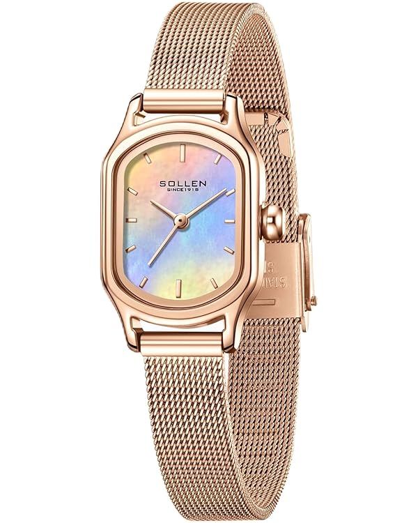 SOLLEN Watches for Women Rose Gold Ladies Quartz Wristwatch Dainty Women's Wrist Watches Fashion ... | Amazon (US)