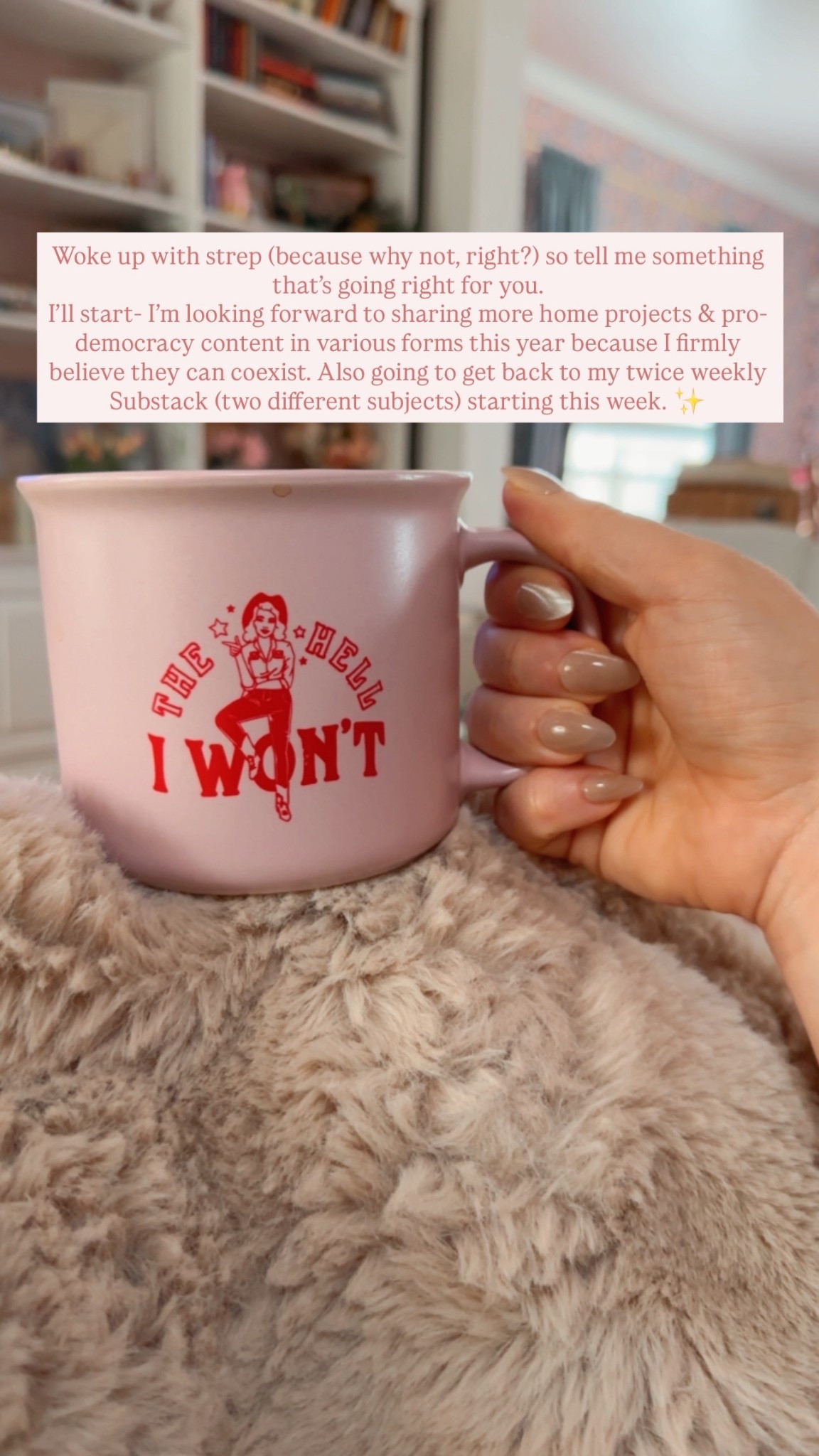 Mug from The Montana Scene ✨ Linked my nails and throw. 

#LTKdayinmylife #LTKBeauty #LTKHome