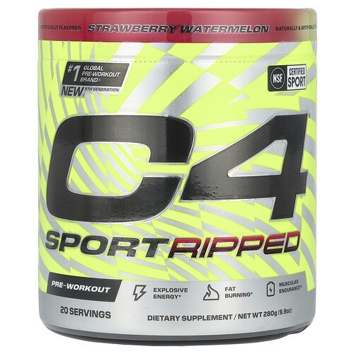 C4 / Cellucor, C4® Sport Ripped, Pre-Workout, Strawberry Watermelon, 9.9 oz (280 g) | iHerb
