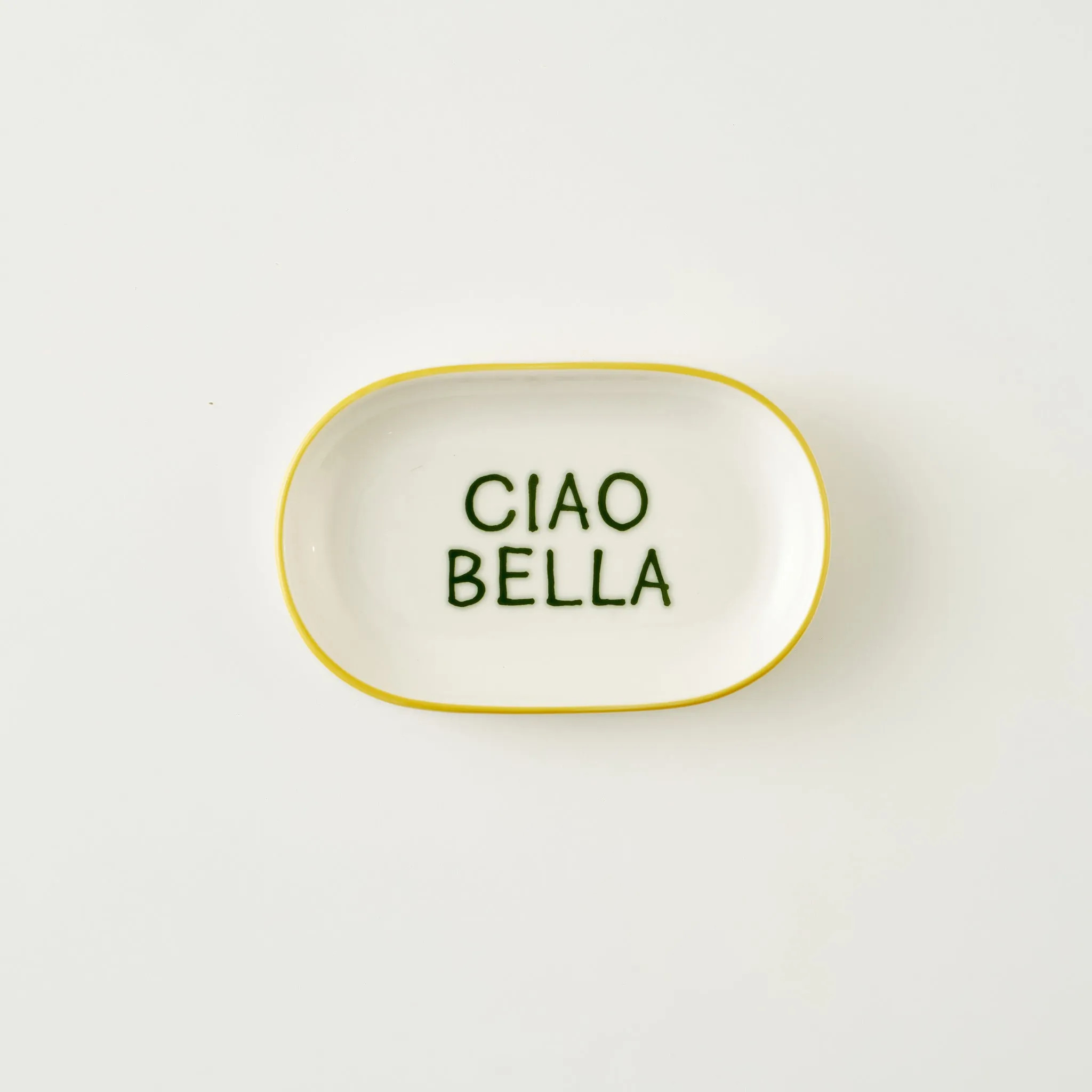 Line Oval Porcelain Serving Platter - Yellow - Bella Maison | Bella Maison USA