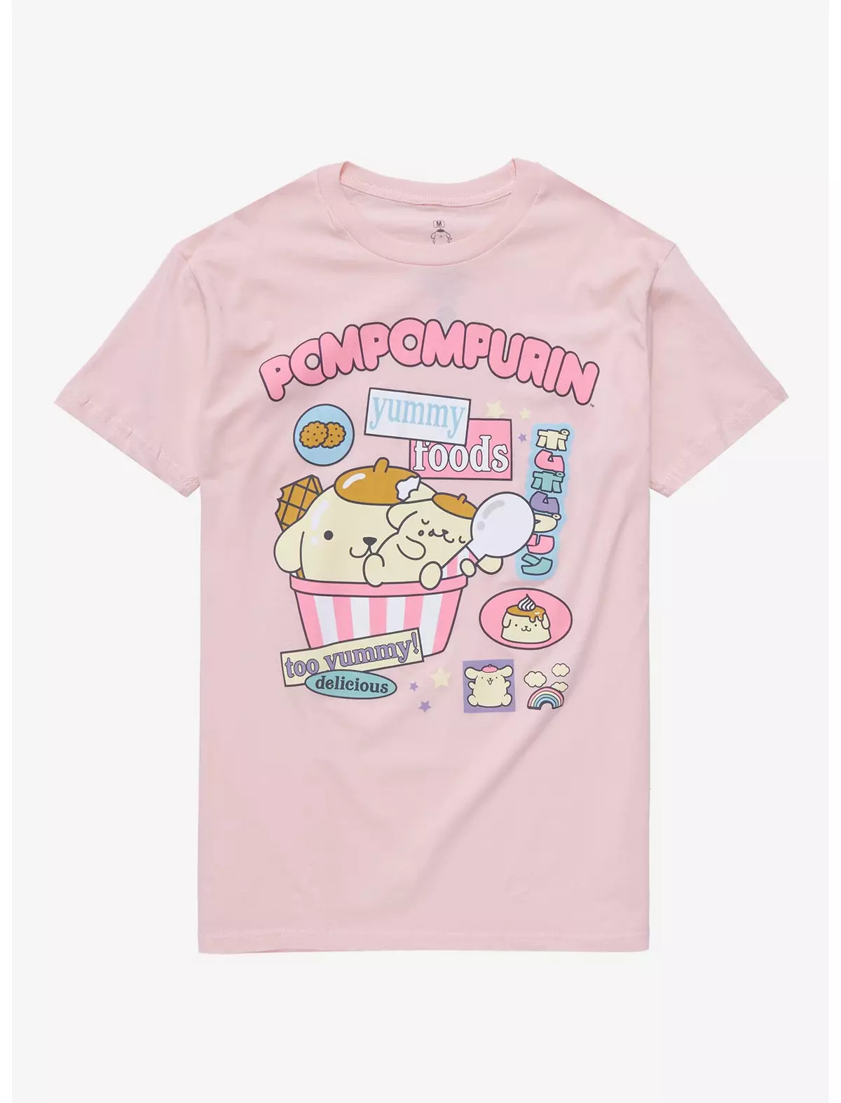 Pompompurin Yummy Foods Boyfriend Fit Girls T-Shirt | Hot Topic
