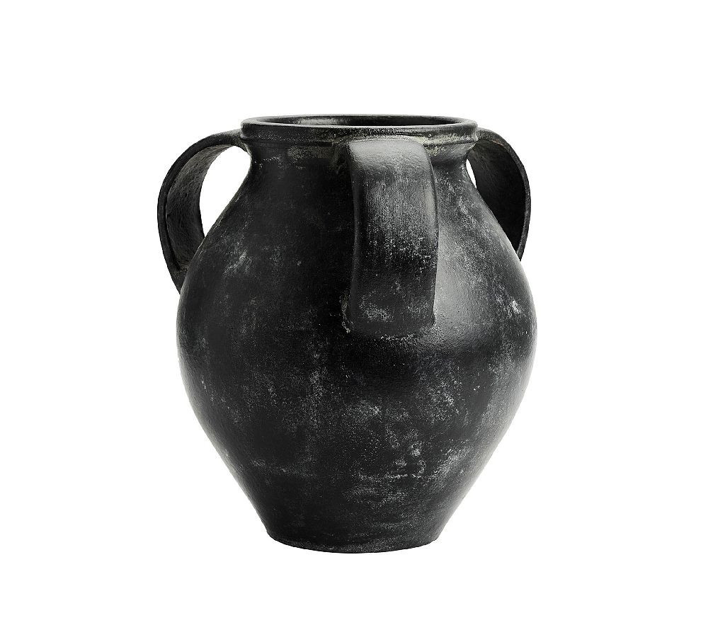 Joshua Ceramic Vase, Medium, Black | Pottery Barn (US)