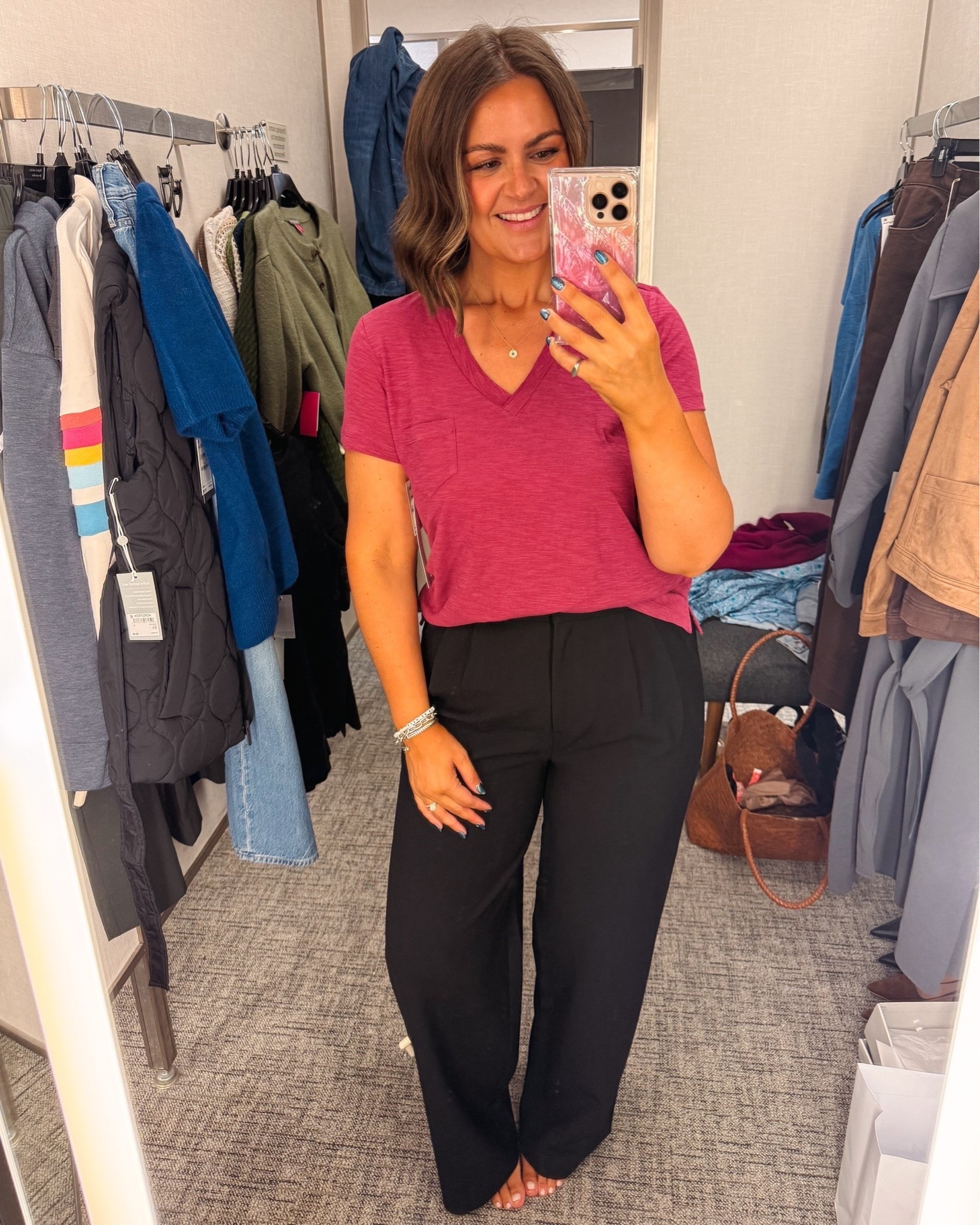 This outfit is still in stock and on sale from Nordstrom!! 

Black dress, medium
Red dress, large
Athletic pants, large
Athletic top, medium
Quilted vest, medium
Hoodie, large
Jeans, 32 (size up 1)
Blue tshirt, large
White short sleeve sweater, large
Green sweater, large
Black trousers, 12
Blue short sleeve sweater, medium
Blue & magenta v necks, medium
Faux suede jacket, large
Denim jacket, medium (size down 1)

Size 12, midsize, sale alert, N sale, fall fashion, workwear, closet staples, elevated basics

#LTKMidsize #LTKSaleAlert #LTKWorkwear