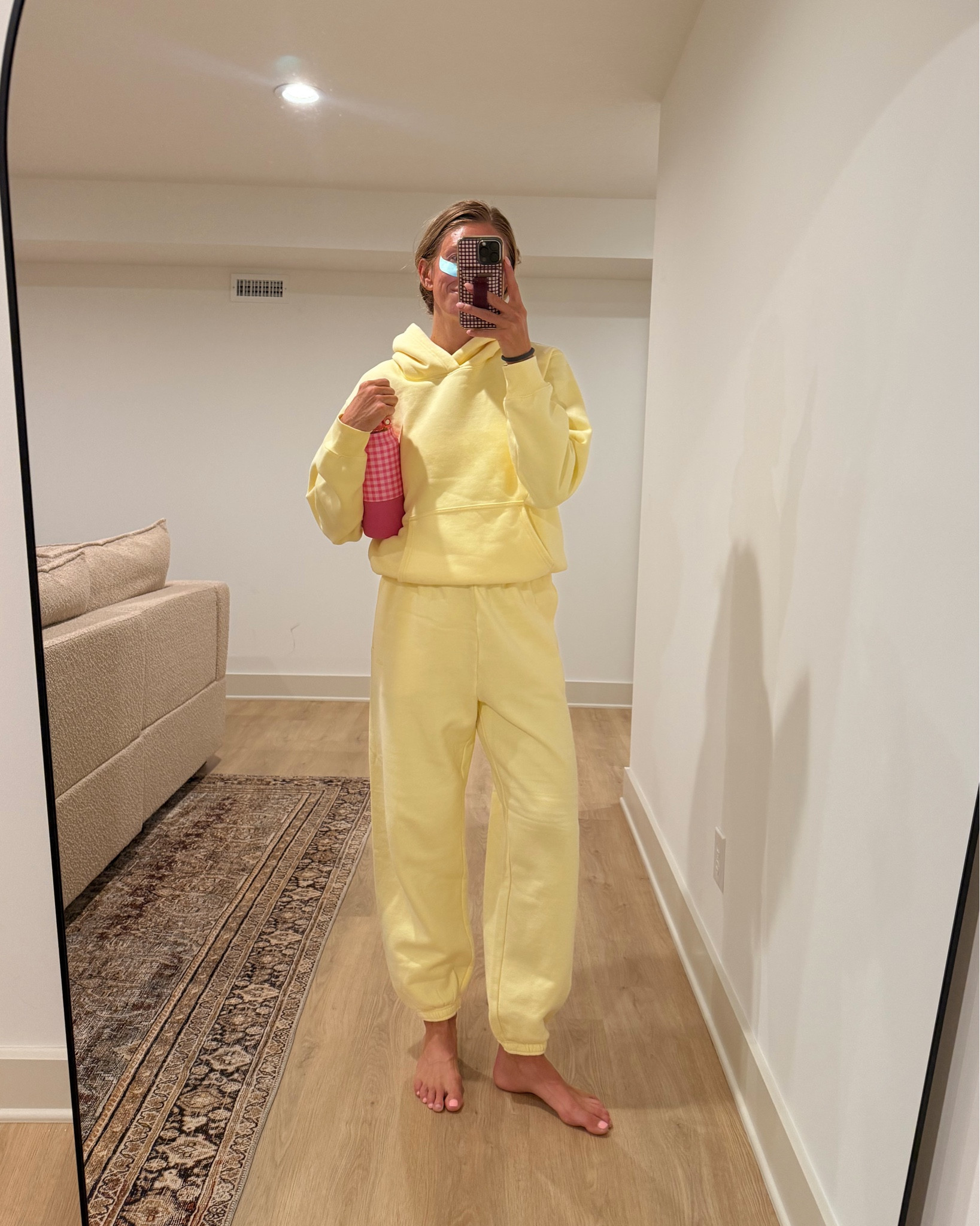 cozy lounge set I wore today as a toddler mom who is postpartum 
Tall sizes in joggers! Wearing medium tall in bottoms and medium in hoodie
Love this butter yellow color from @Aritzia 


 
@Barefaced 
#LTKmomlife #LTKMothersDay #LTKootd