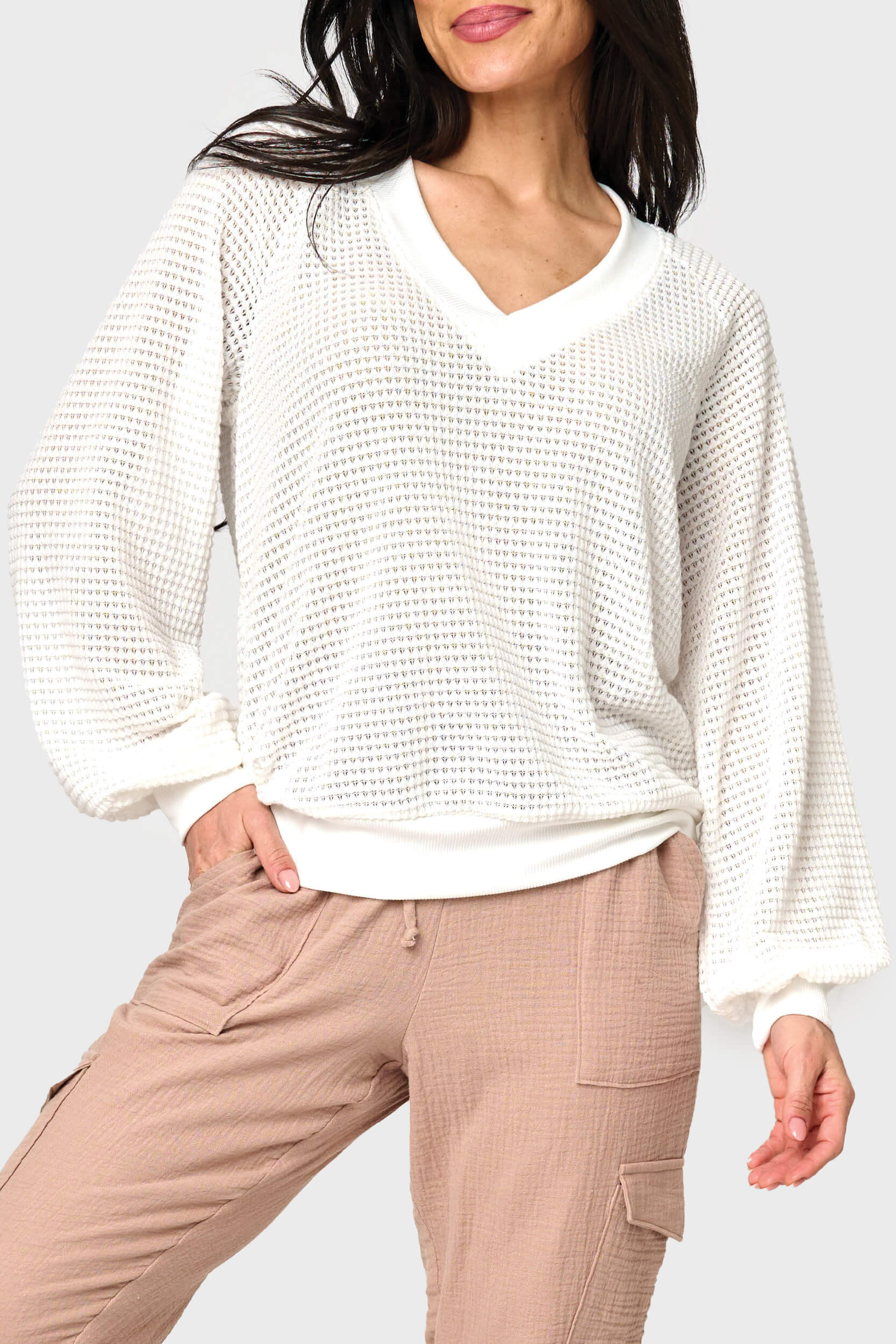 Courtside Open Weave Sweater | Gibsonlook