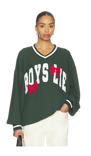 Boys Lie Wrap Me in A Bow Hayley Sweatshirt in Green. - size L/XL | Revolve Clothing (Global)
