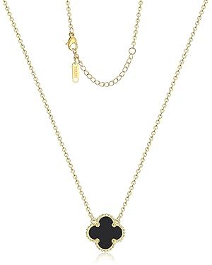 Clover Pendant Necklace for Women 18K Gold Plated Four Leaf Clover Necklace Lucky Simple Dainty N... | Amazon (US)