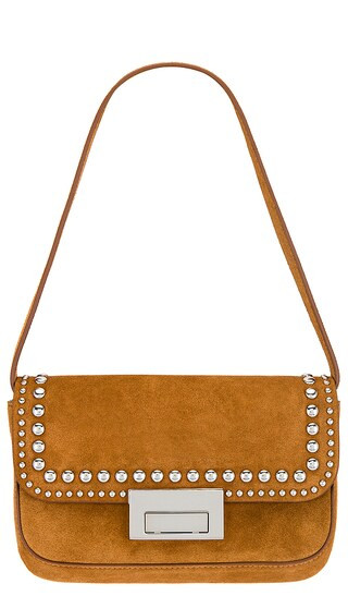 Stefania Baguette Bag in Cacao & Silver | Revolve Clothing (Global)