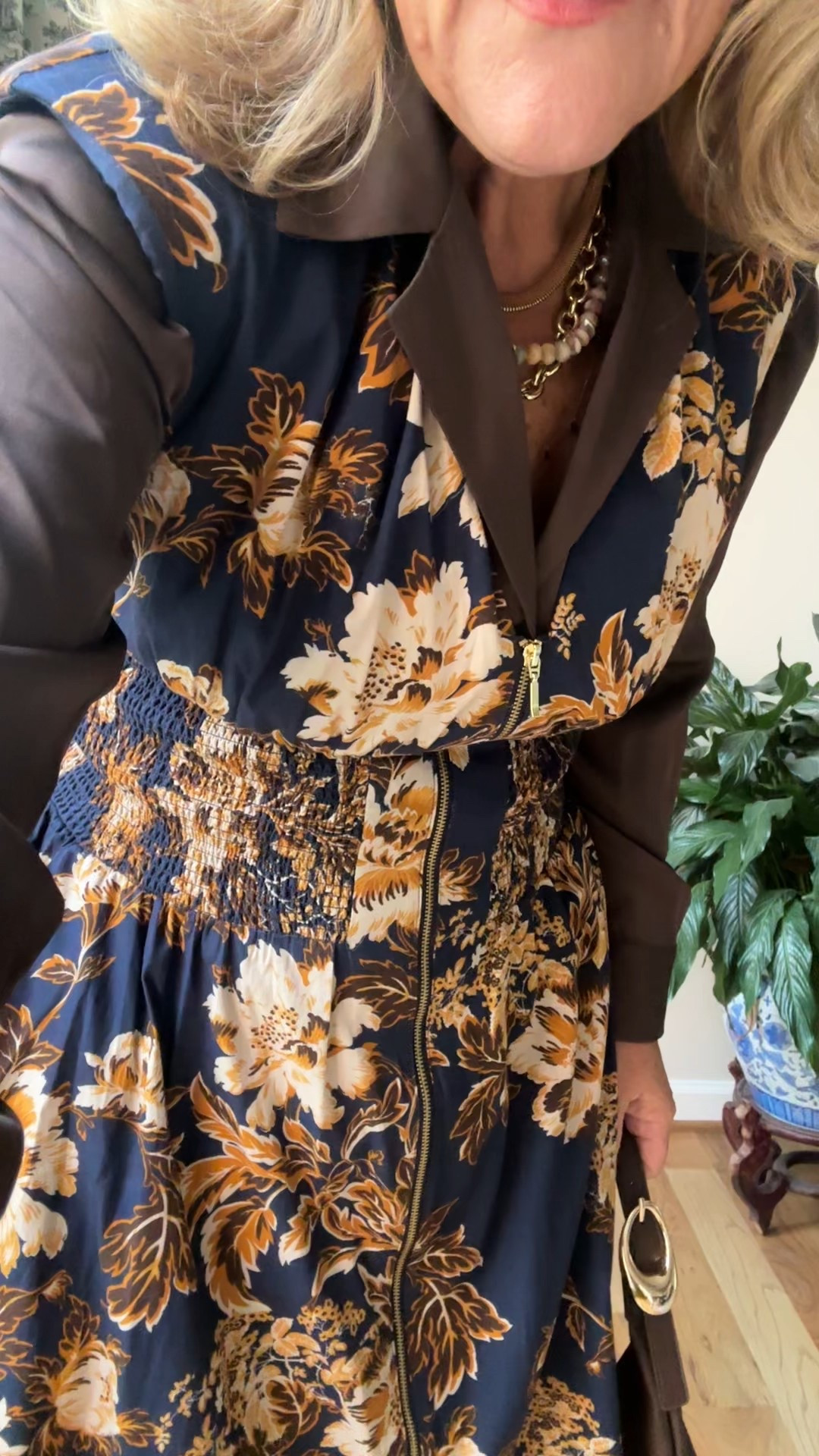 Anthropologie Tommie dress size medium 
Quince blouse size large 
Sam Edelman slingbacks I size up 1/2 for the pointed toe 
Anthropologie purse 

#LTKItBag #LTKautumn #LTKOver40