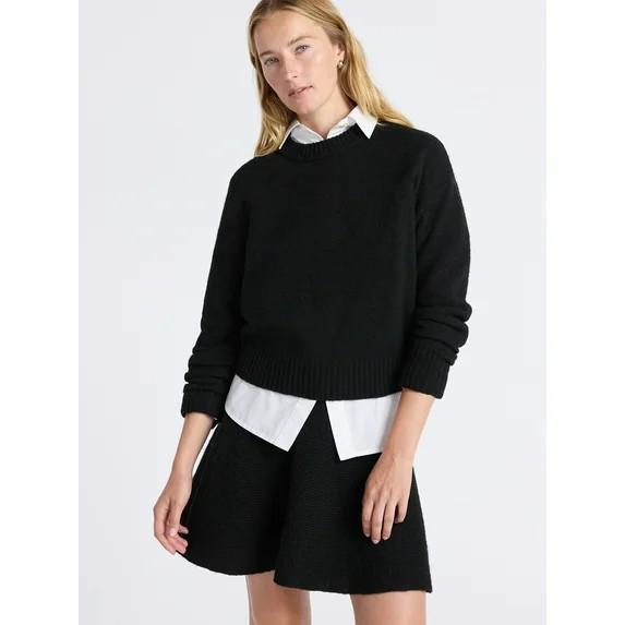Free Assembly Women's Mock Neck Sweater with Long Sleeves, Sizes XS-4X | Walmart (US)