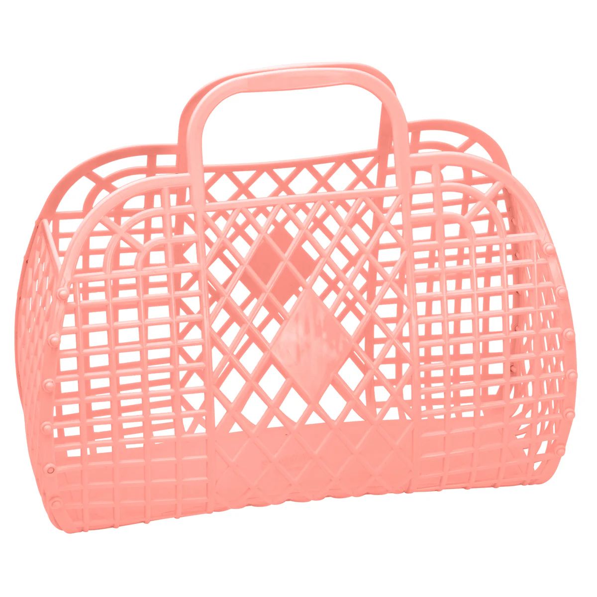 Large Retro Basket - Peach | Ellie and Piper