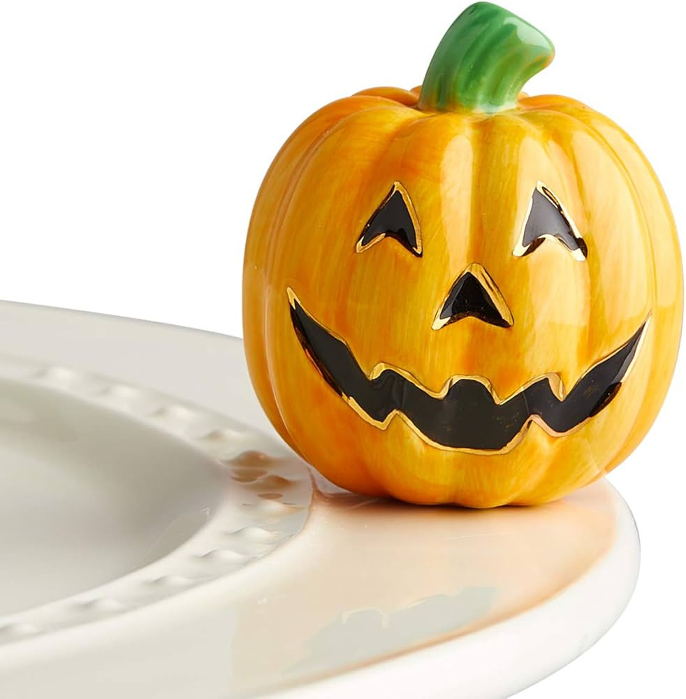 Nora Fleming Jack O Lantern - Hand-Painted Ceramic Halloween Decor - Fall Minis for The Home and ... | Amazon (US)