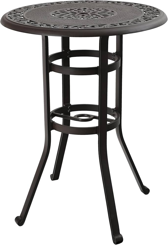 PHI VILLA 32" Cast Aluminum Patio Bar Table, 41" Height High Top Outdoor Table, Pub Height Bistro... | Amazon (US)