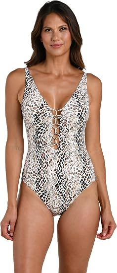 La Blanca Women's One Piece Swimsuit Plunge Tummy Control Bathing Suit | Amazon (US)