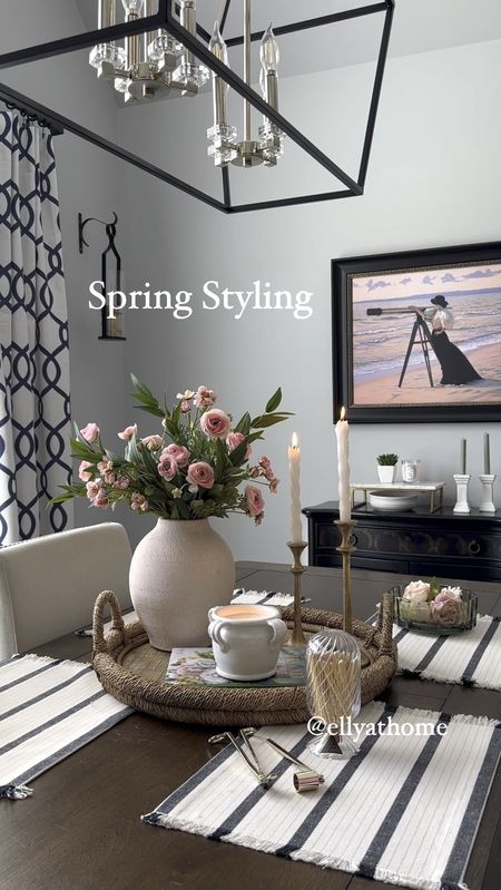 Pop of spring color! Shop blush ranunculus, rustic vase, florals book, Mediterranean candle, ships free, candle accessories, candle cloche, woven tray, chandelier on sale, marble stand, marble candleholders, curtain panels. 

#LTKhome #LTKVideo #LTKfindsunder50